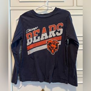 Chicago Bears boys Navy long sleeve T-shirt 5/6